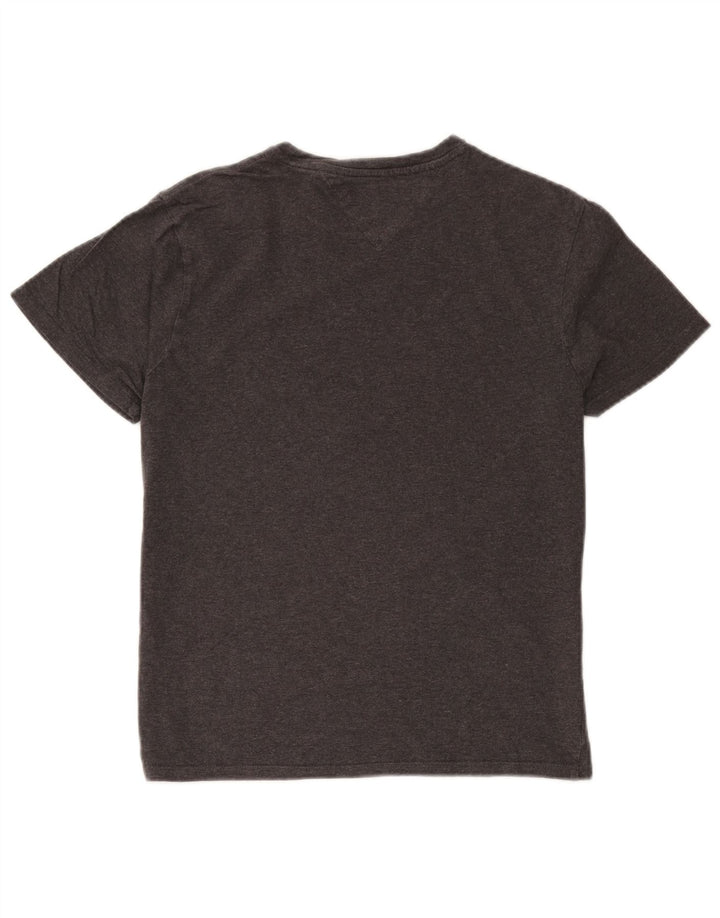 Camiseta masculina Tommy Hilfiger top pequeno cinza