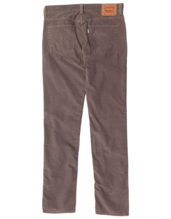 Levi's Mens 511 Skinny Jeans W34 L36 Algodão Cinza
