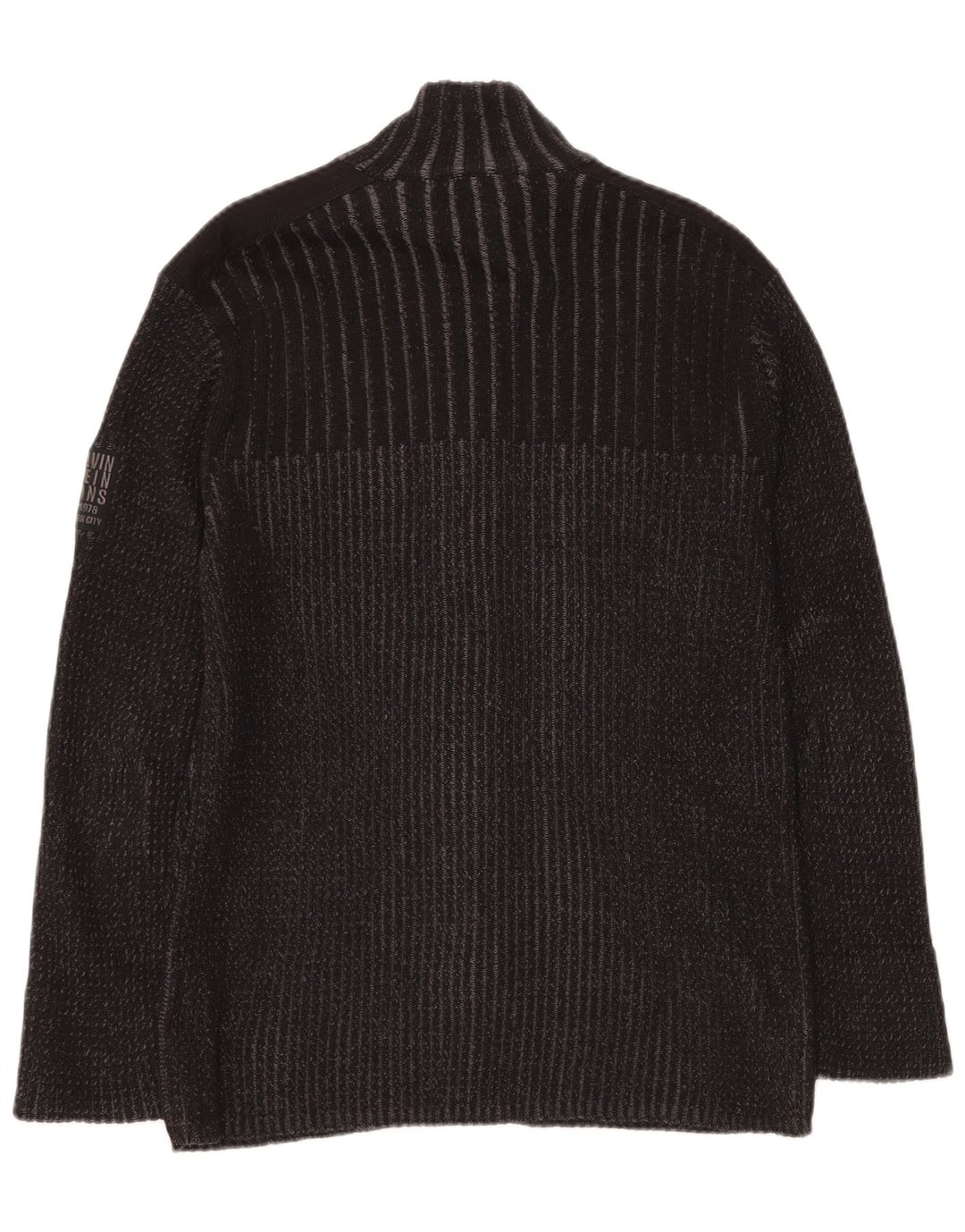 Suéter cardigã feminino CALVIN KLEIN JEANS Reino Unido 14 grande algodão cinza