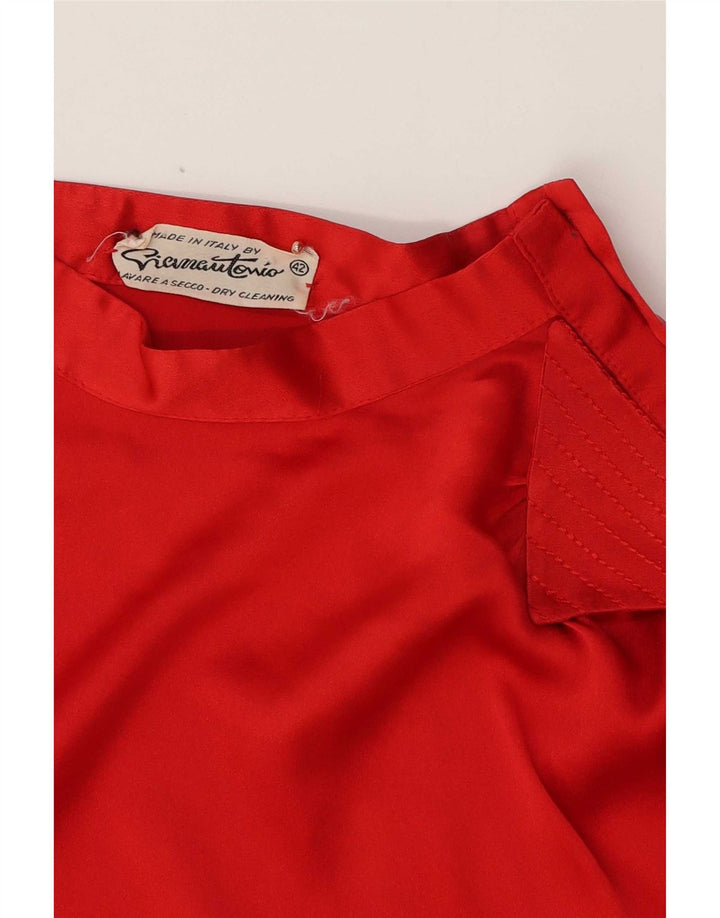 Blusa feminina vintage manga comprida top IT 42 vermelho médio