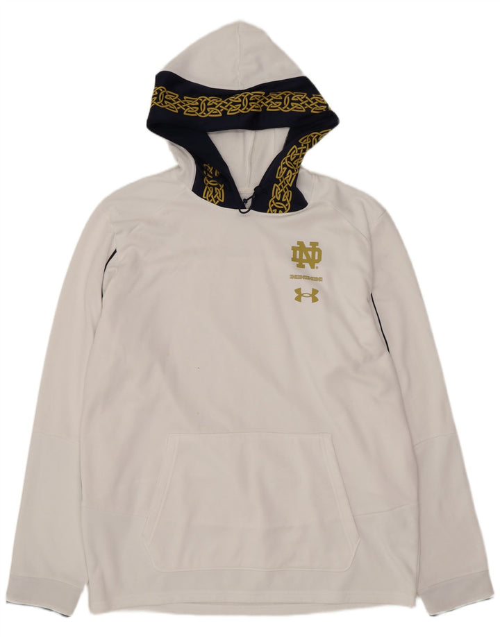 Suéter com capuz gráfico masculino UNDER ARMOUR grande poliéster colorido branco