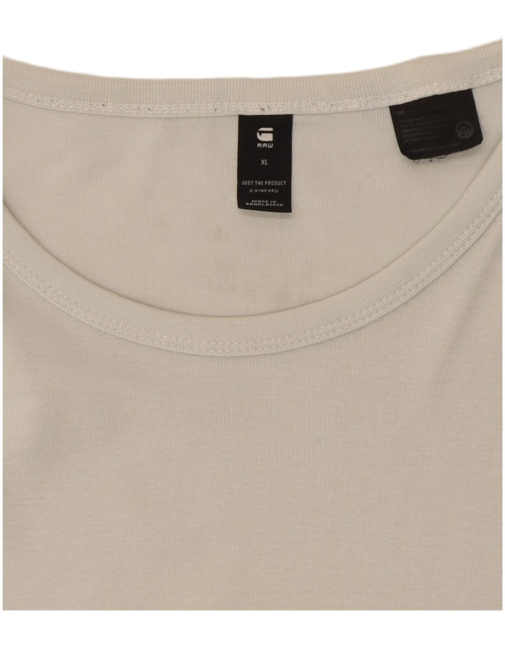 Camiseta masculina G-STAR Top XL de algodão branco