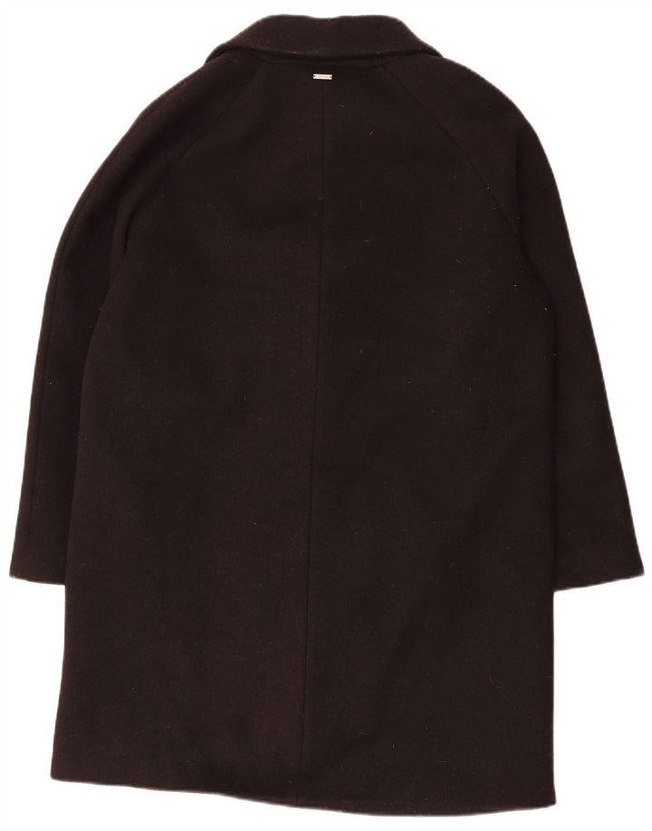 Guess Casaco Feminino Oversized Double Breasted UK 10 Pequeno Poliéster Preto