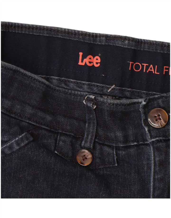 Shorts jeans feminino LEE EUA 8 médio W28 algodão azul marinho