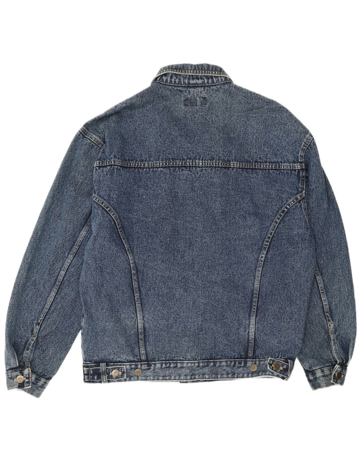 Jaqueta jeans masculina vintage UK 38 azul médio