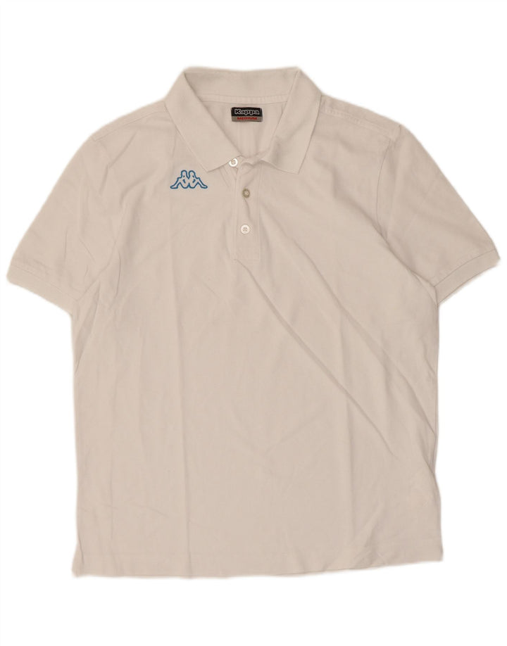 Camisa polo masculina Kappa médio algodão branco