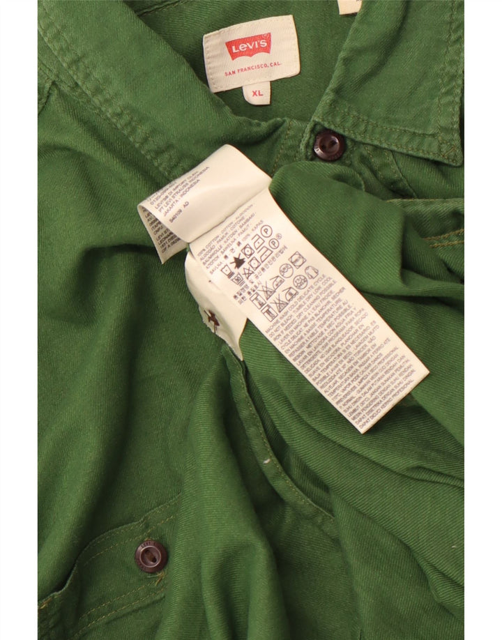 Camisa feminina LEVI'S UK 18 XL algodão verde