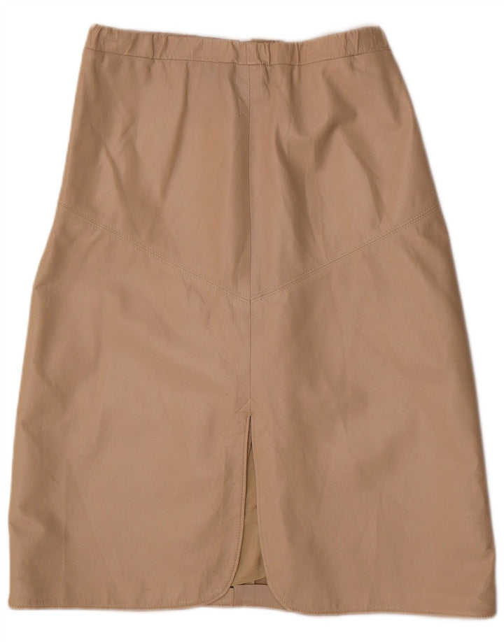 Saia feminina de couro VINTAGE W30 médio bege