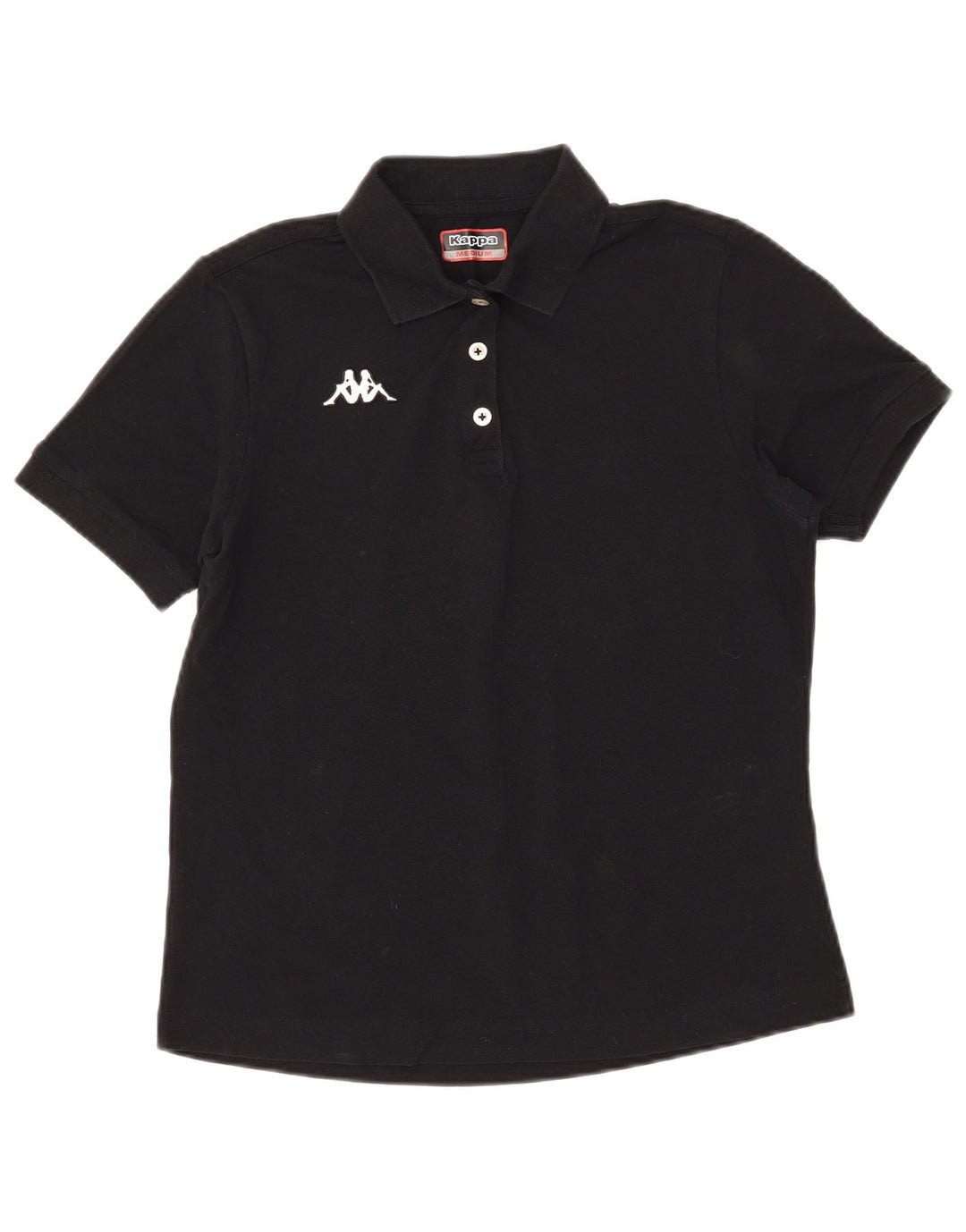 Camisa polo feminina Kappa UK 14 médio algodão preto