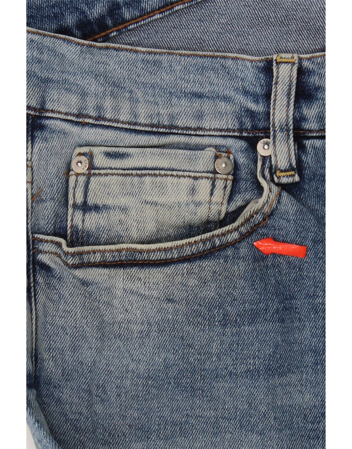 Zara Mens Jeans Slim Tamanho 42 Grande W32 L31 Azul