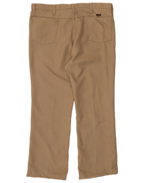 Calça Wrangler masculina reta casual W40 L29 poliéster bege