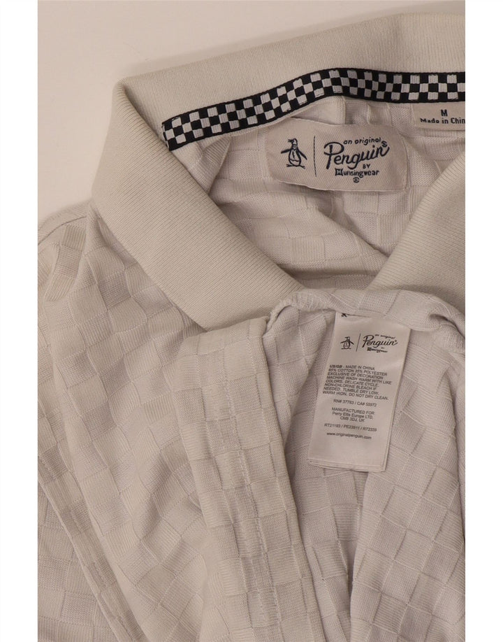 Camisa polo masculina Penguin algodão cinza médio