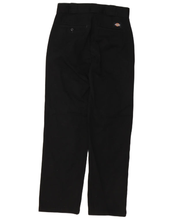 Calças Chino retas masculinas Dickies W26 L29 poliéster preto