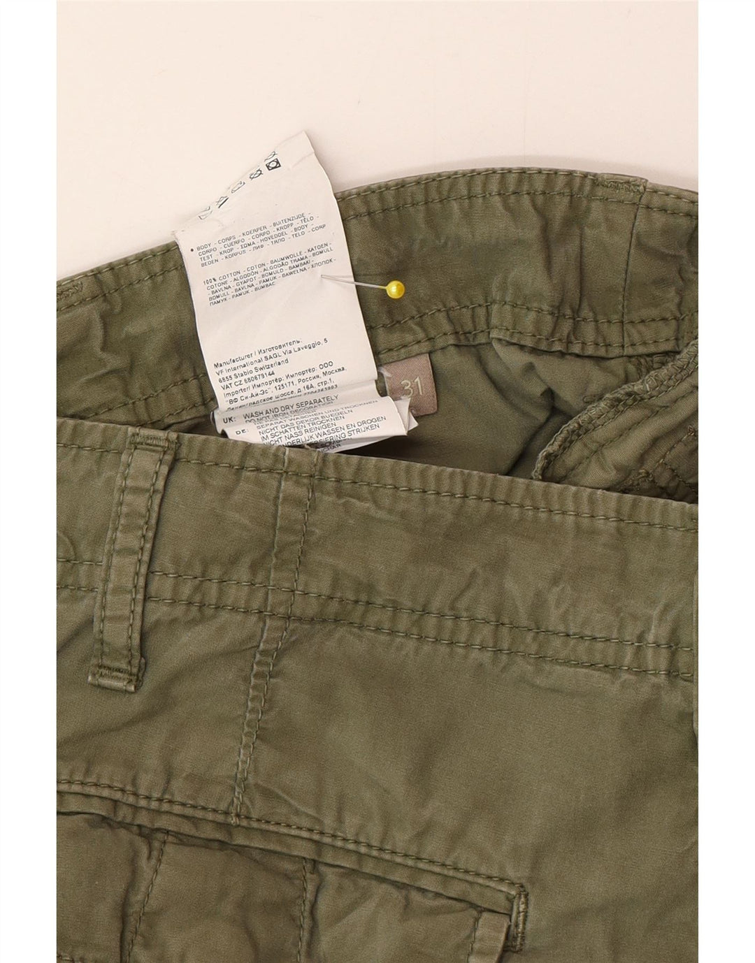 Shorts cargo masculino Napapijri W31 algodão verde médio