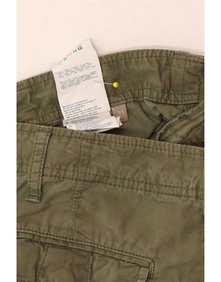 Shorts cargo masculino Napapijri W31 algodão verde médio