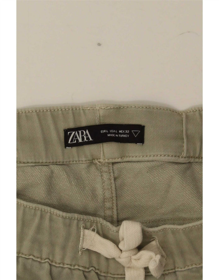 Zara Mens Chino Shorts Grande W32 Caqui