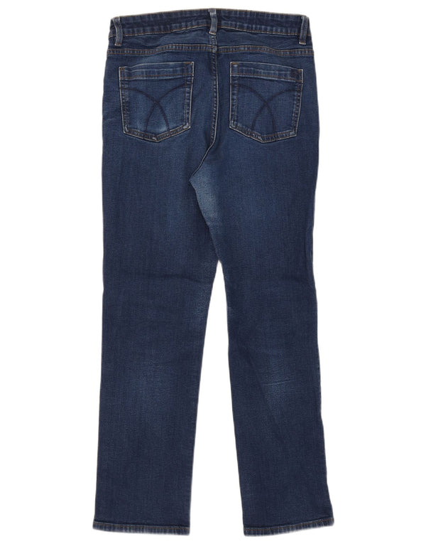 Crew Clothing Womens Straight Jeans UK 12 Médio W30 L26 Azul Algodão
