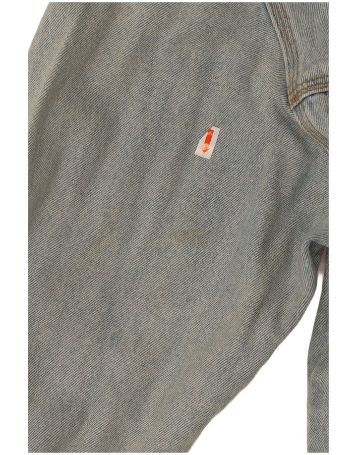 Jaqueta jeans feminina vintage Reino Unido 16 grande algodão azul