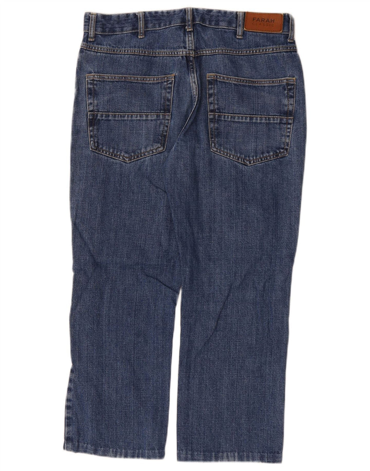 Calça jeans feminina Farah Classic Fit W32 L24 azul algodão