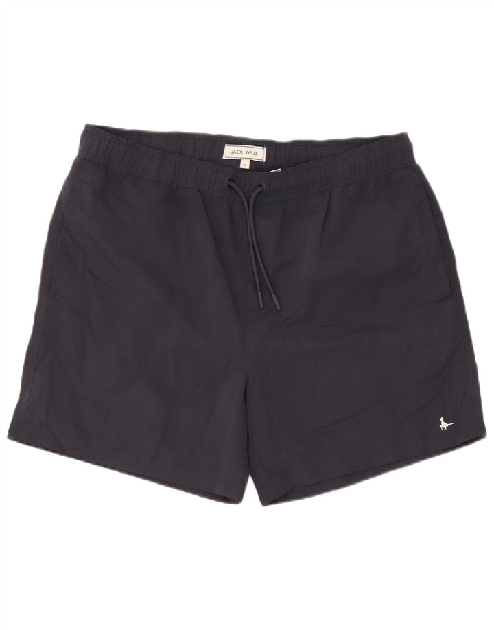Shorts de natação masculino Jack Wills XL azul marinho poliéster