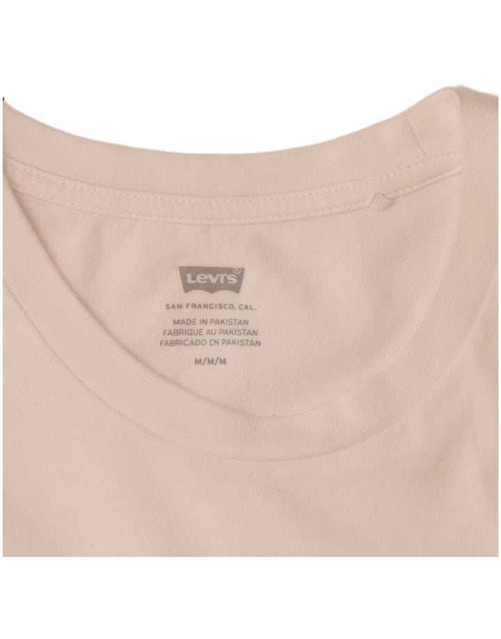 Camiseta feminina gráfica LEVI'S UK 12 médio branco