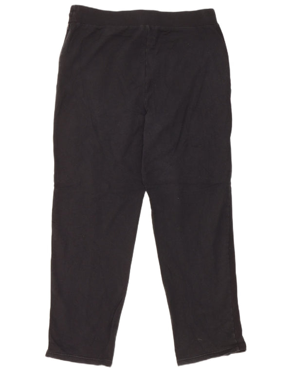 Calça de treino feminina Marks & Spencer Reino Unido 16 grande algodão preto