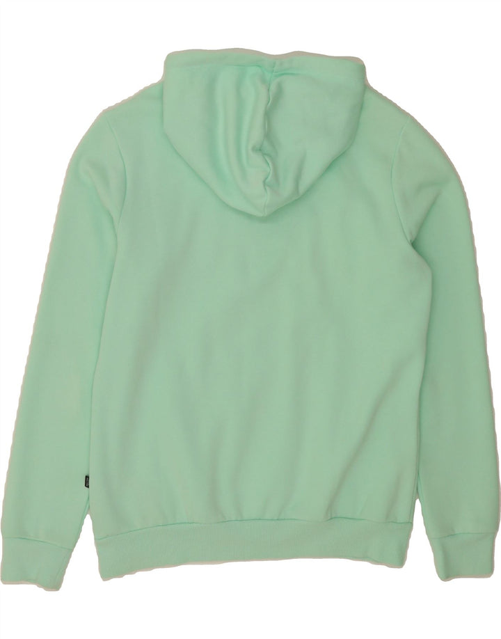 PUMA Womens Graphic Hoodie Jumper UK 14 Medium Green Cotton Vintage Puma and Second-Hand Puma from Messina Hembry 