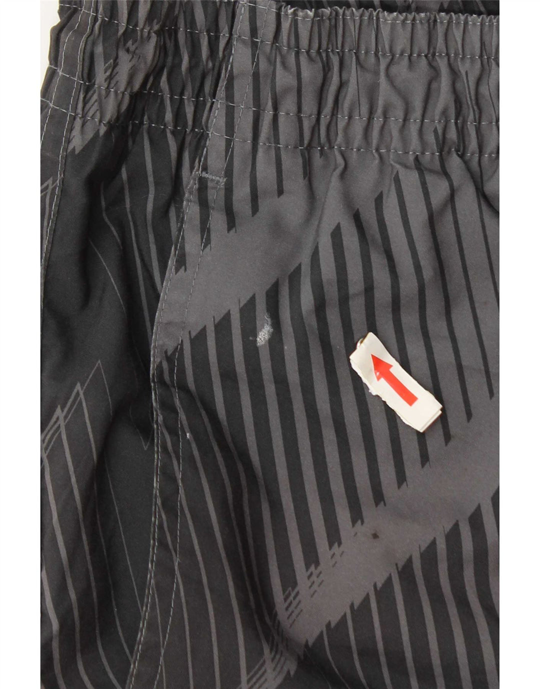 Shorts esportivos masculinos Nike UK 26/28 poliéster geométrico cinza pequeno