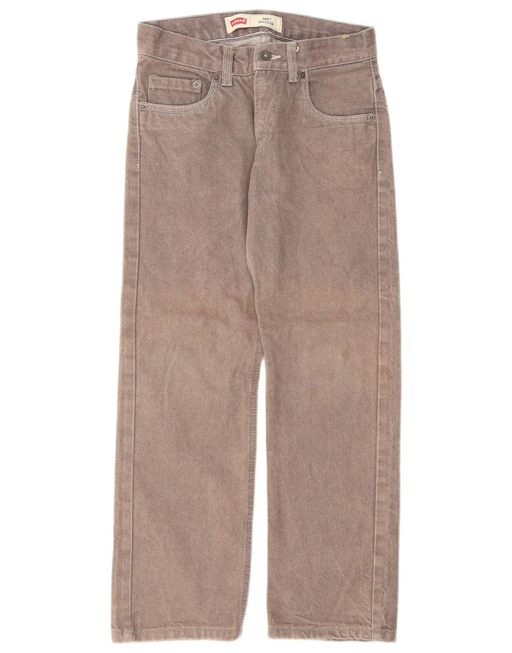 Calça jeans feminina Levi's 505 Regular Straight W25 L25 cinza algodão