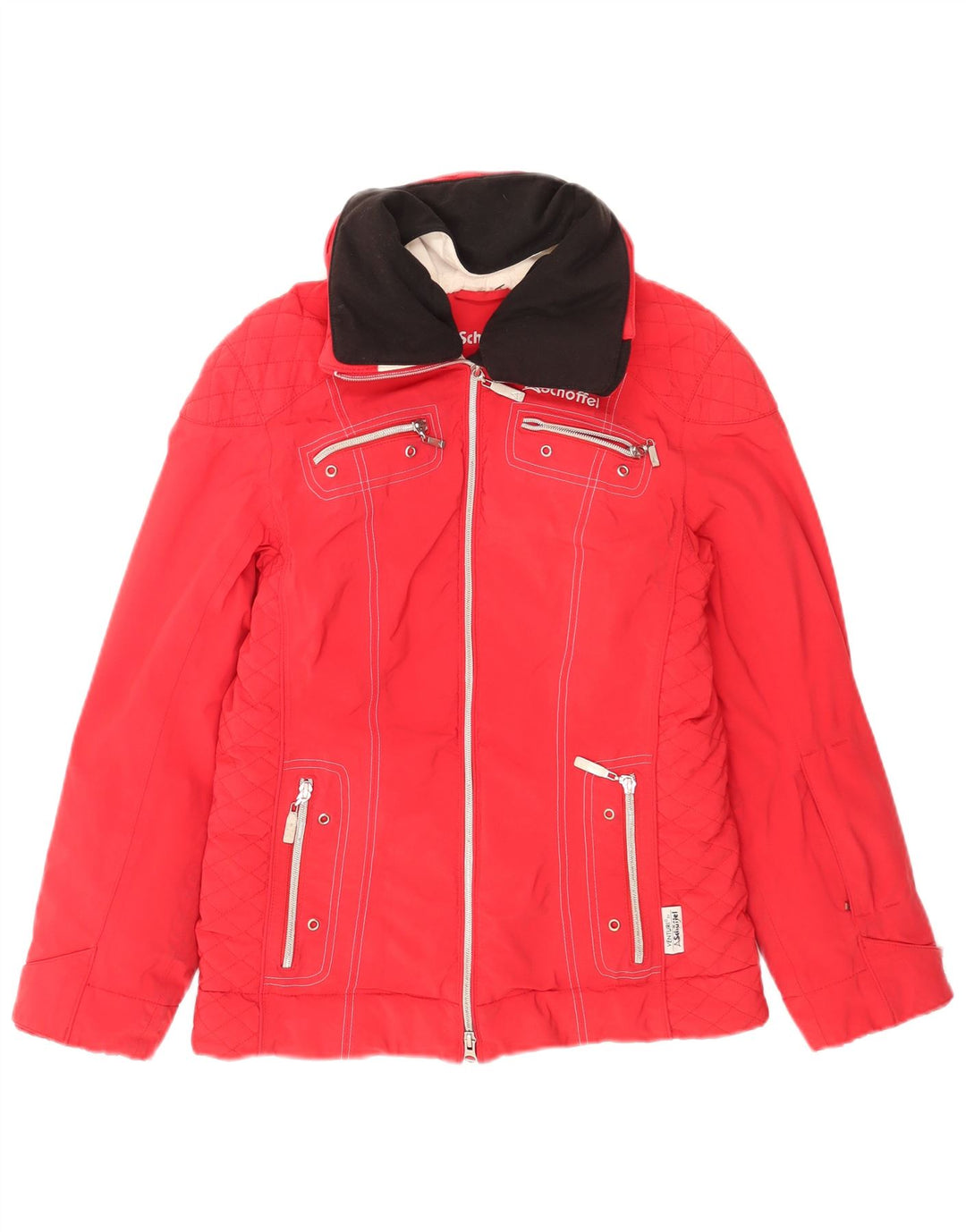 Jaqueta de esqui feminina Schoffel UK 10 pequena poliamida colorblock vermelha