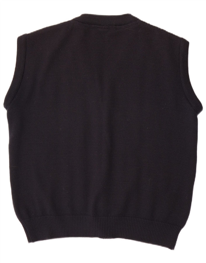 Suéter cardigã masculino sem mangas WESTBURY azul marinho médio