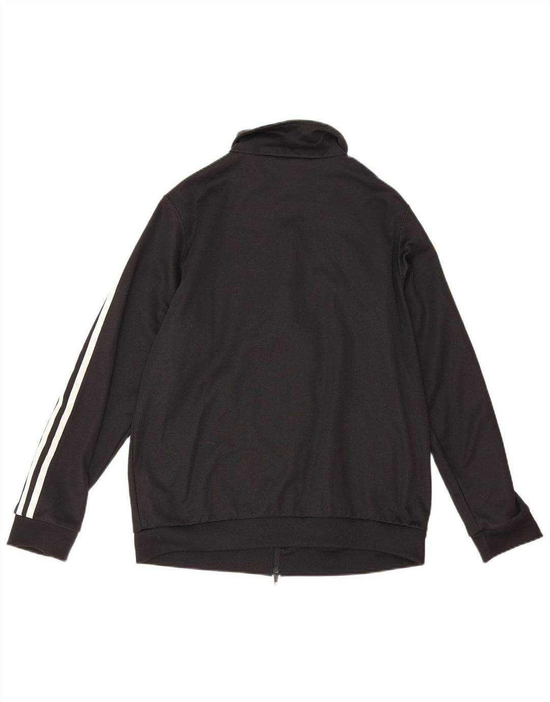 Adidas Womens Tracksuit Top Jacket UK 12 Médio Algodão Preto