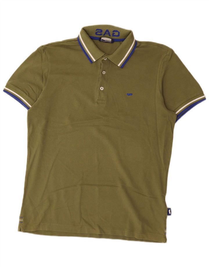 Camisa polo masculina Gas grande algodão cáqui