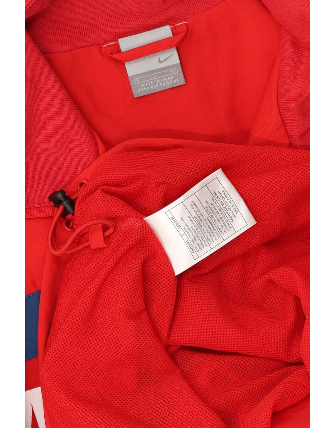 Jaqueta de chuva masculina Nike Graphic UK 36 pequeno poliéster colorblock vermelho