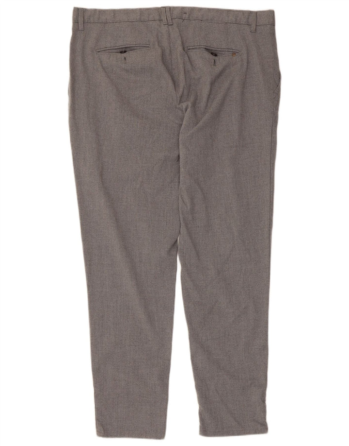 Zara Mens Slim Chino Calças EU 48 XL W38 L28 Cinza Poliéster