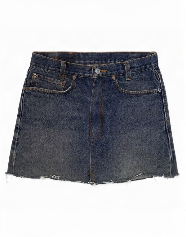Saia jeans feminina Levi's 505 W30 azul médio