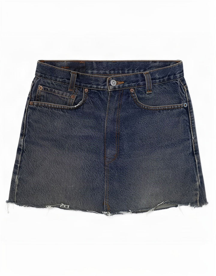 Saia jeans feminina Levi's 505 W30 azul médio