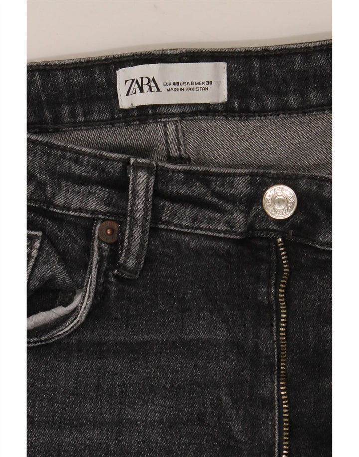 Calça jeans reta feminina Zara EU 40 médio W30 L26 cinza