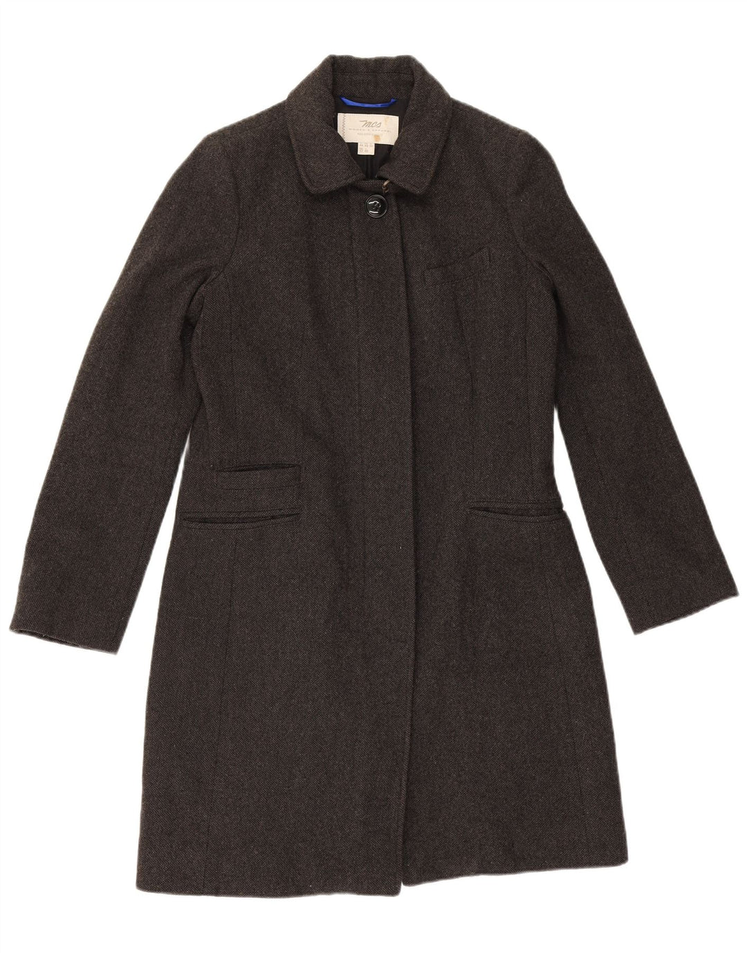 Sobretudo feminino MARLBORO CLASSICS UK 12 lã cinza médio