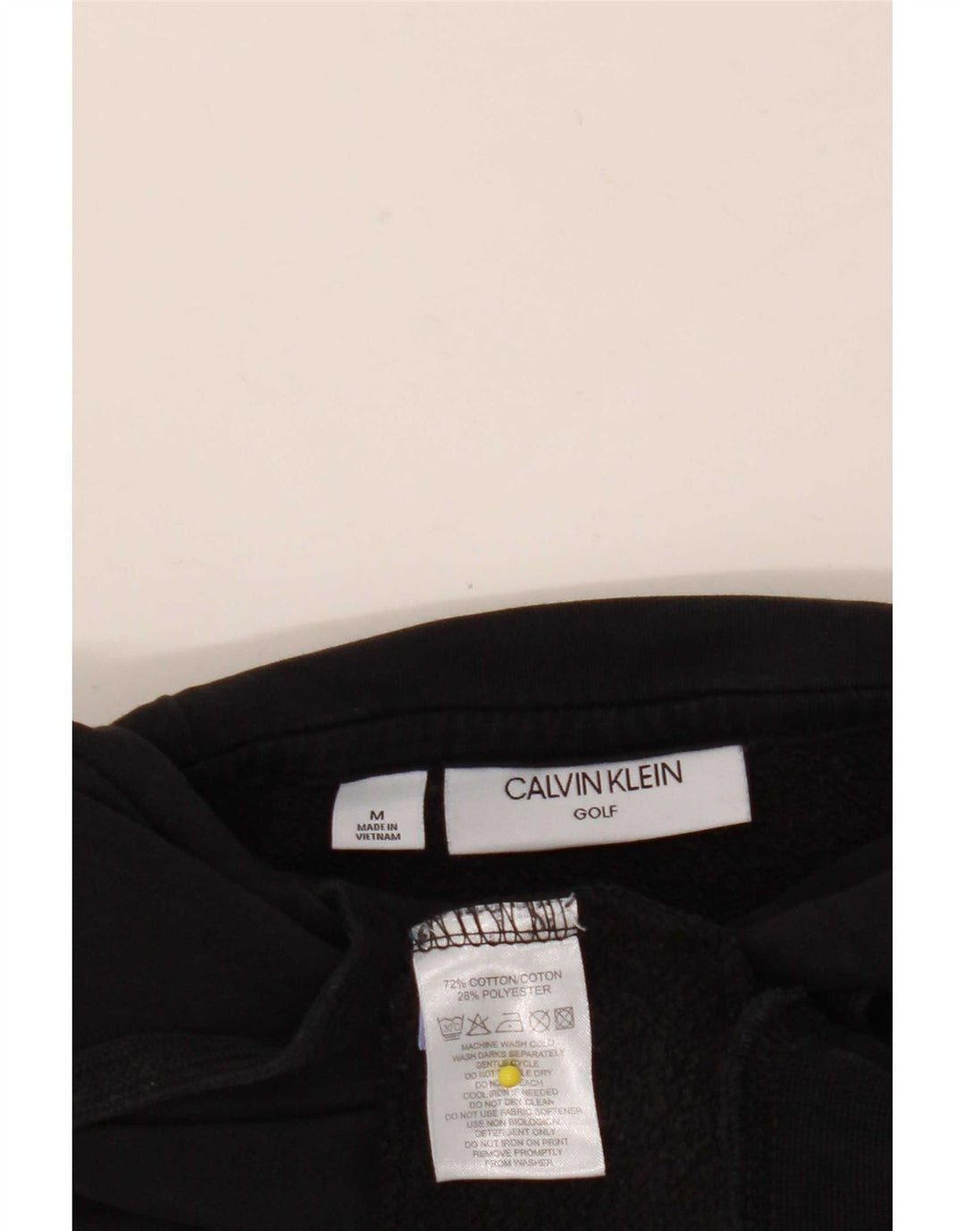Calvin Klein Mens Golf Hoodie Jumper Médio Algodão Preto