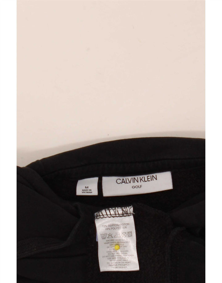 Calvin Klein Mens Golf Hoodie Jumper Médio Algodão Preto