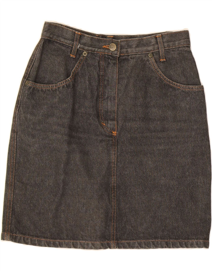 BENETTON Womens Denim Skirt W26 Small Grey Cotton Vintage Benetton and Second-Hand Benetton from Messina Hembry 