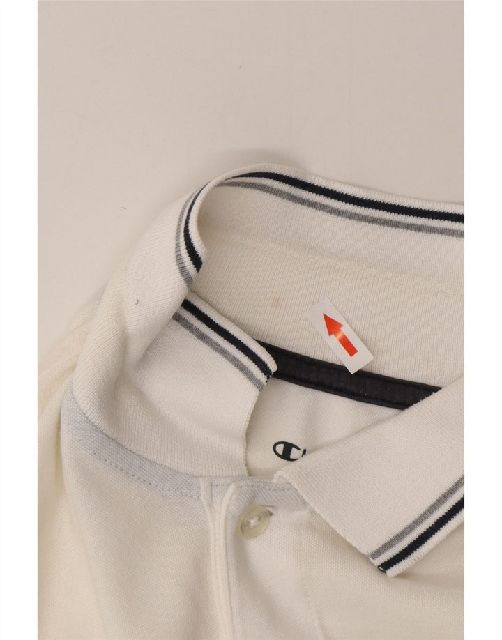 CAMPEÃO Camisa polo masculina Easy Fit grande algodão branco