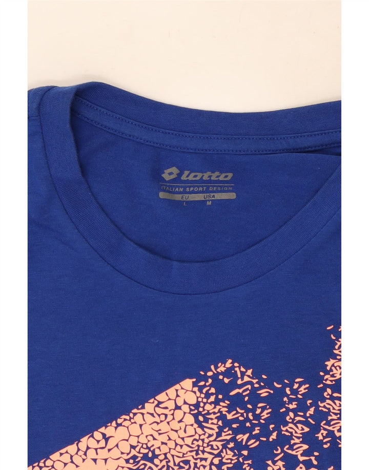 Camiseta masculina gráfica Lotto Top azul médio