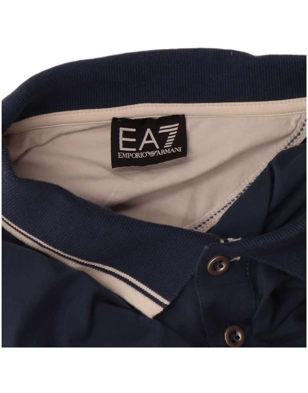 Camisa polo masculina EMPORIO ARMANI 3XL algodão colorblock azul