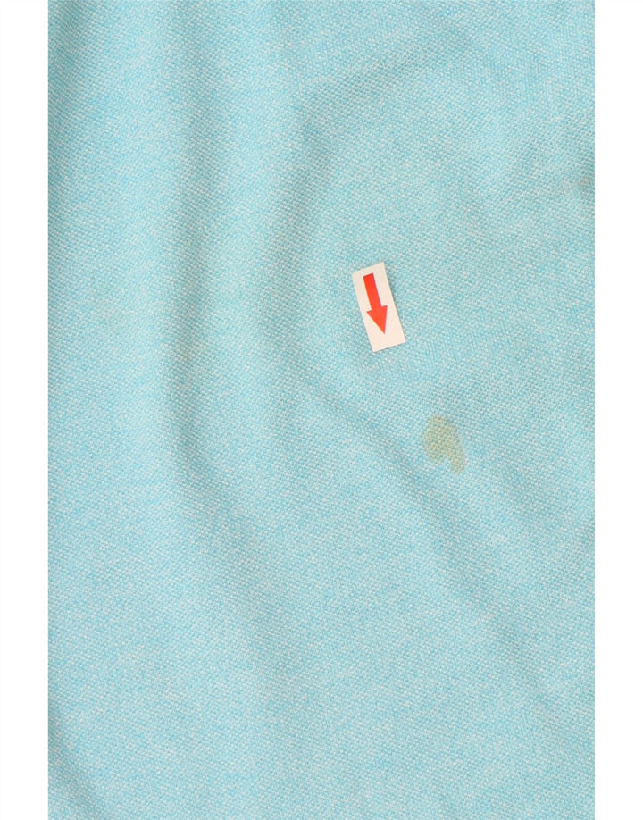 Camisa polo masculina Lacoste tamanho 7 2XL algodão azul