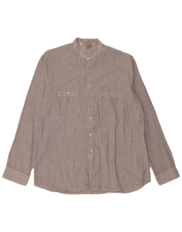 Camisa masculina Levi's tamanho 43 grande algodão listrado multicolorido