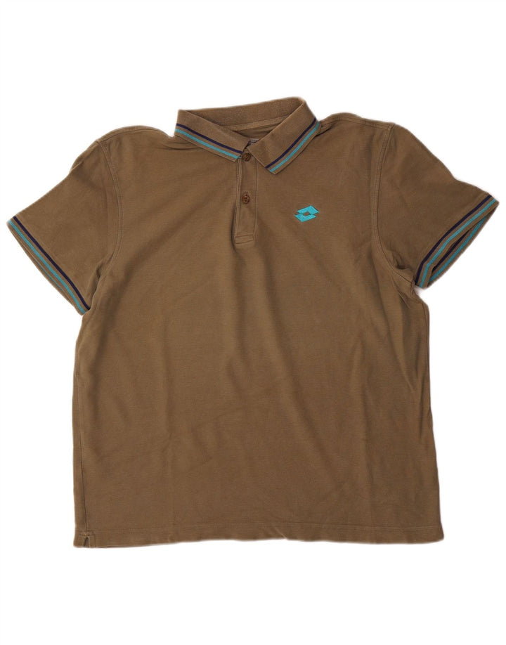 Camisa polo masculina Lotto médio cáqui
