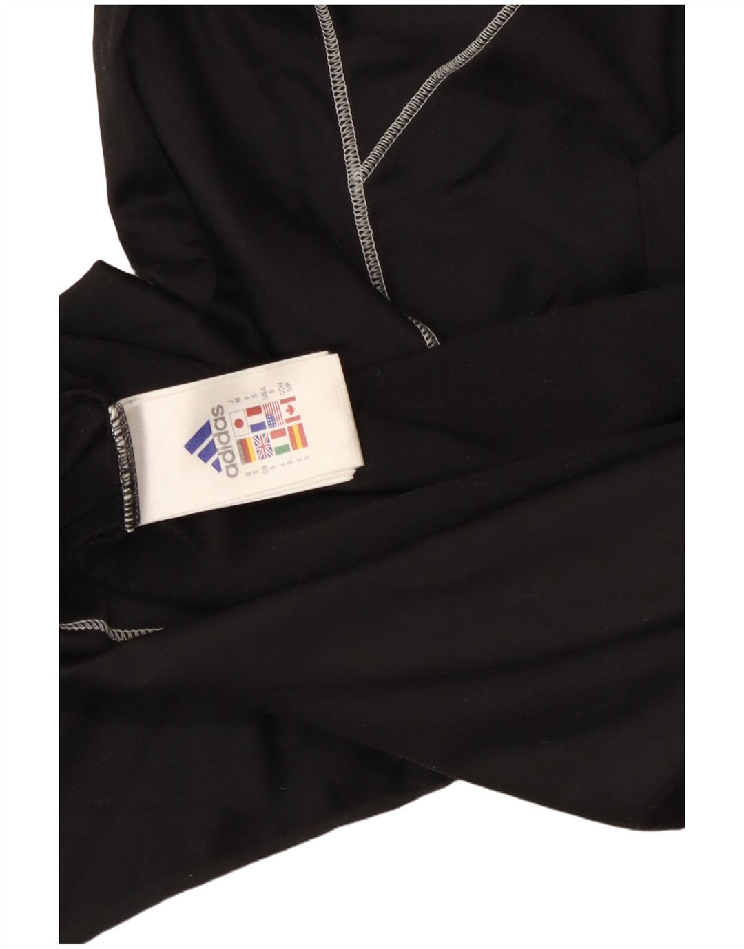 Adidas Mens Top Manga Longa Pequeno Esporte Preto Poliéster