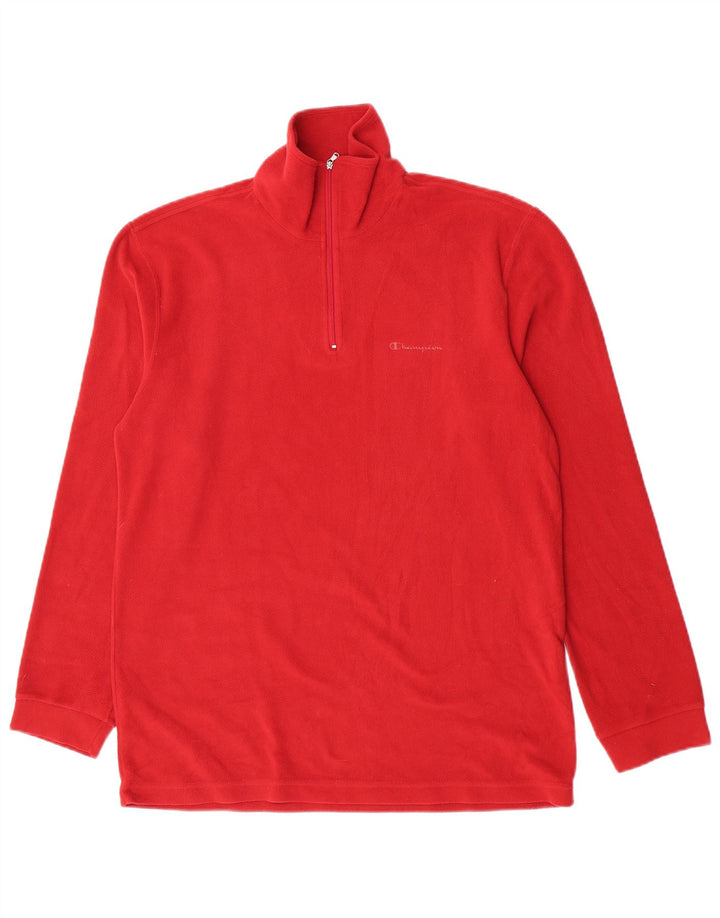 Jumper masculino Champion de lã com zíper e gola XL poliéster vermelho